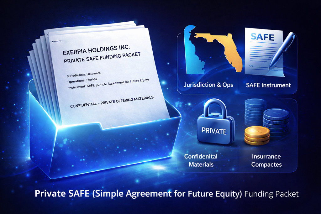 Exerpia Holdings Inc~Private SAFE Funding Packet