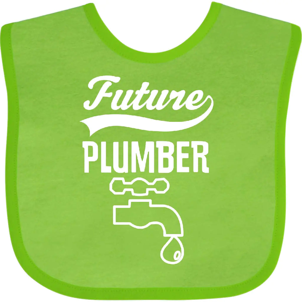 inktastic Future Plumber Childs Plumbing Baby Bib Apple Green 29a31