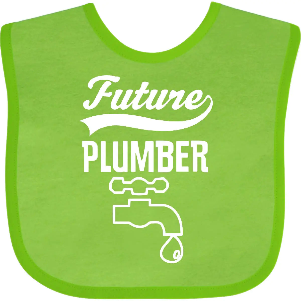 inktastic Future Plumber Childs Plumbing Baby Bib Apple Green 29a31
