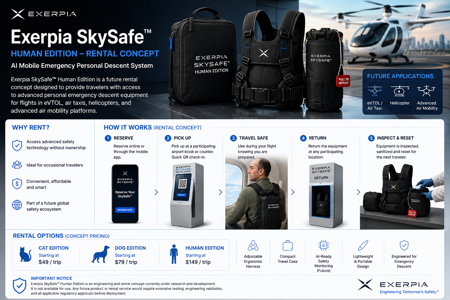 Exerpia SkySafe™ Human Rental Program