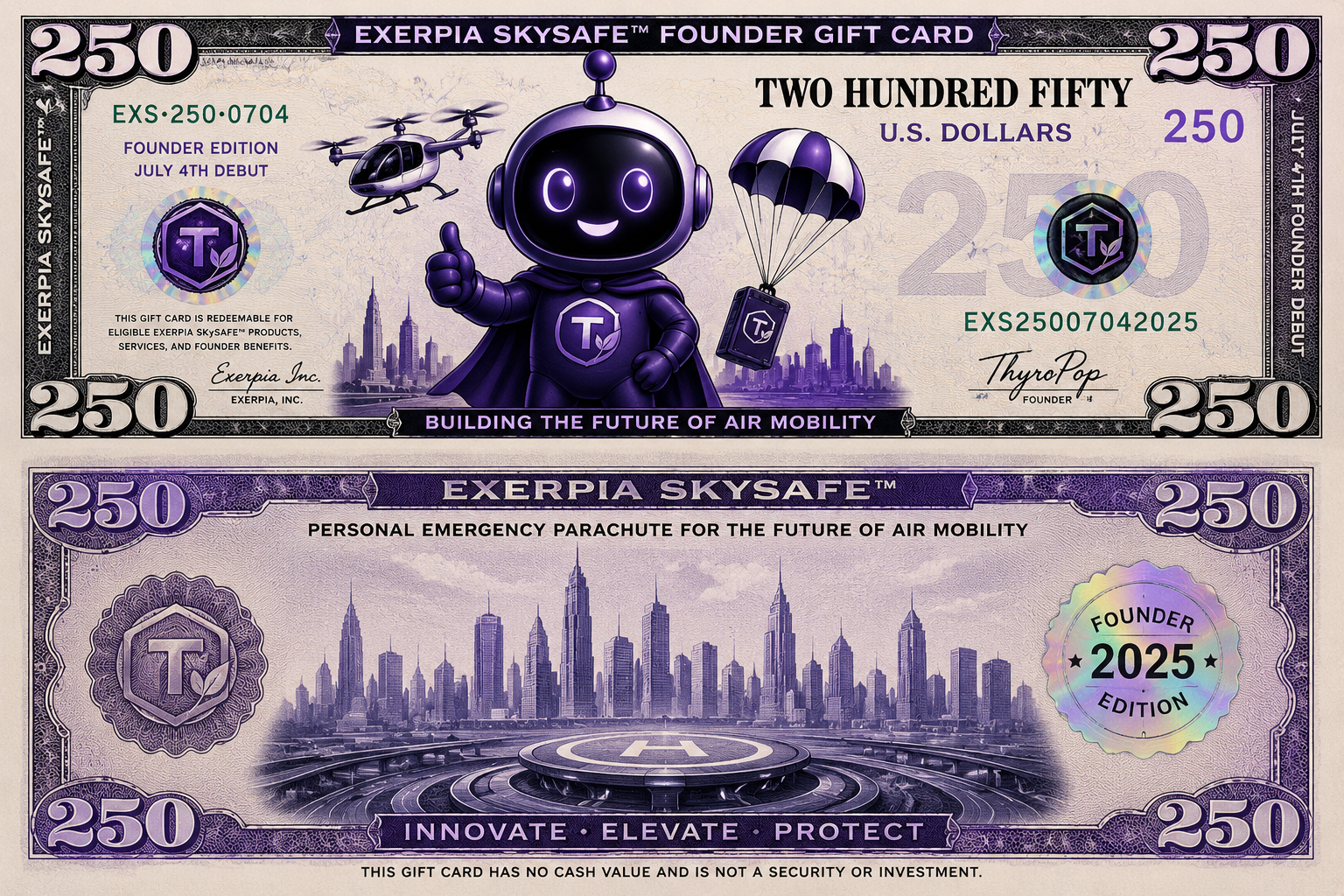 Exerpia SkySafe™ Founder Gift Card – July 4th Founder Edition