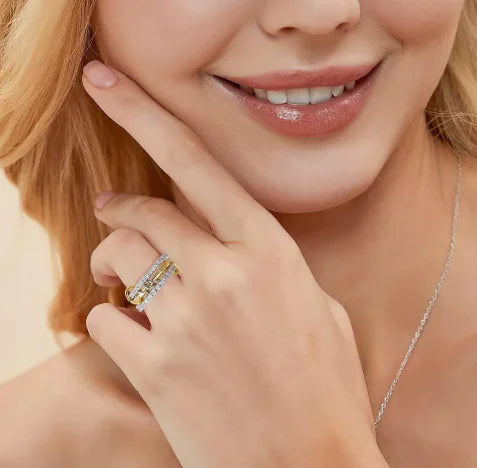 Copper Diamond Fashion Ring